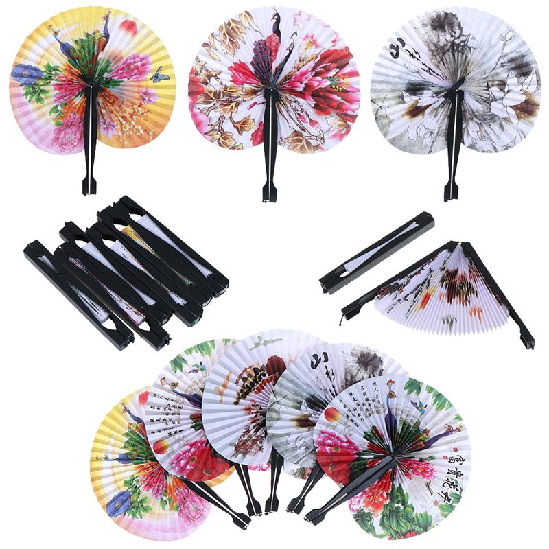 Flower Decoracion Fan Fan Chinese Wooden Folding Bamboo 1PCS Original Fiestas Home Pocket Decor Hand Japanese For