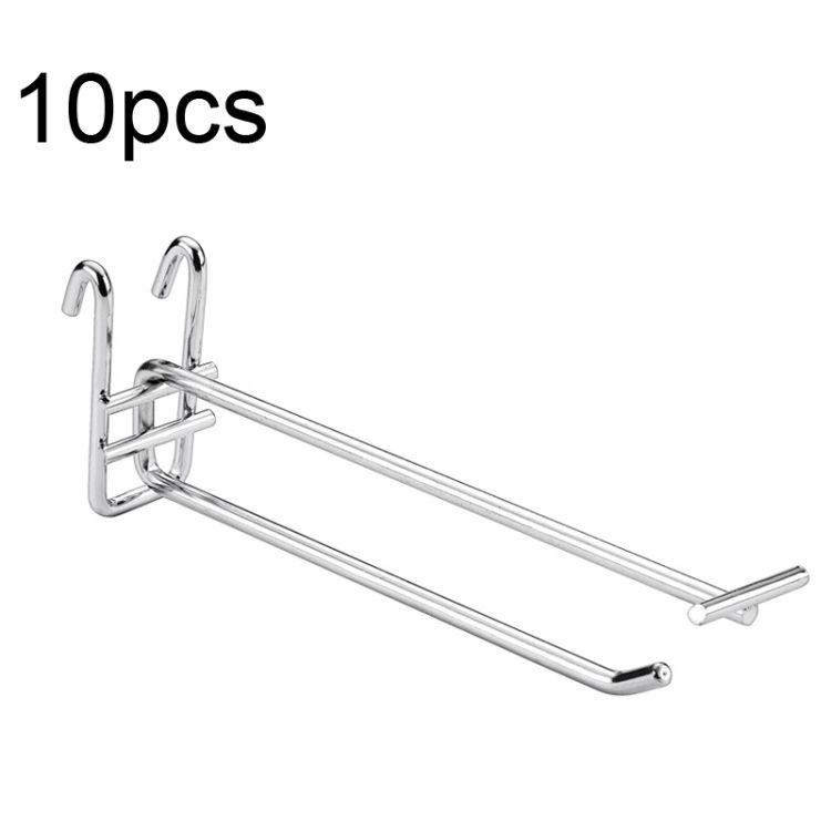 10pcs Stainless Steel Color Dual Line Meged Hook 10cm