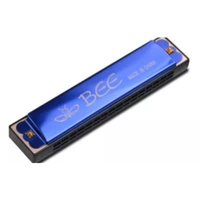 Alice Bee & Flower Harmonica Mouth Organ - Blue