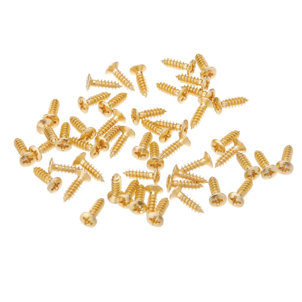 50 Screws Gold Plating 3mm For Fender Strat Tele Electric
