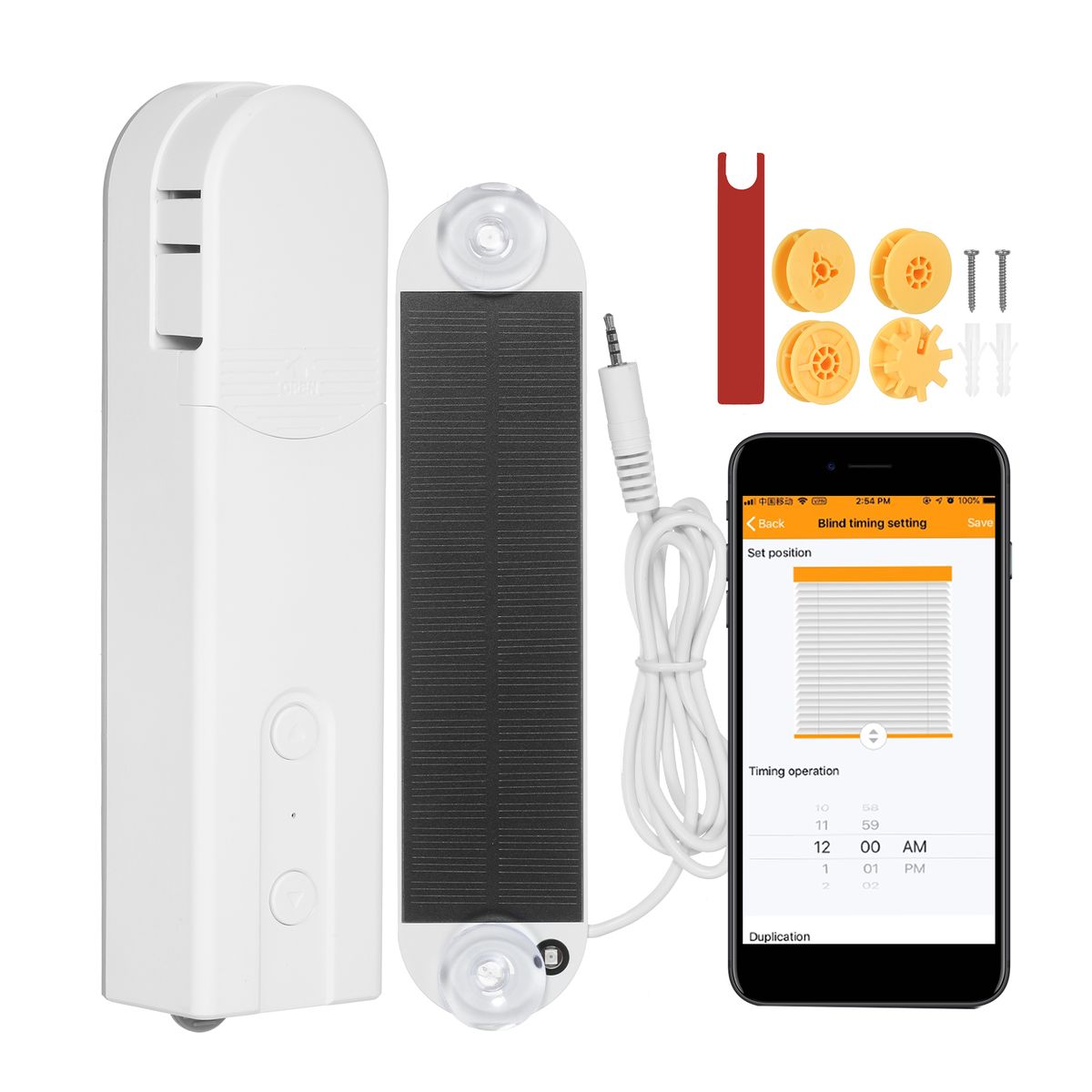 Solar Powered Zigbee Control Smart Blinds Drive Motor Tuya