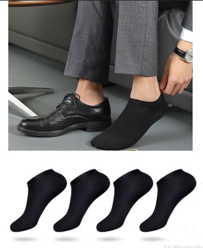 4 Pairs Sneakers Loafers Fashion Invisible Half Socks