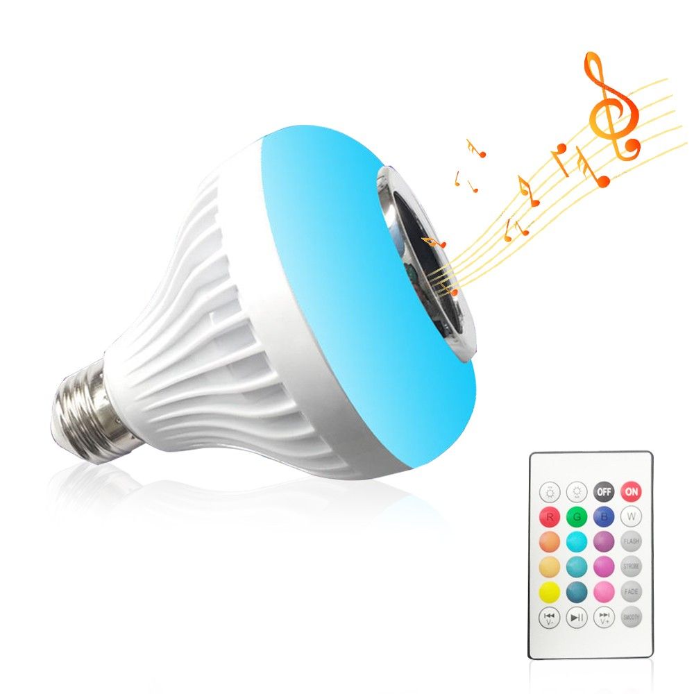 Wireless BT E27 Bulb Remote Control Smart Bulb RGB Color