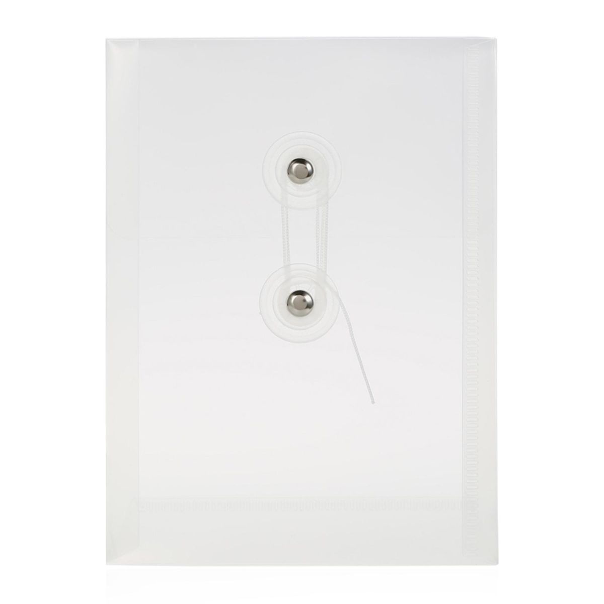 A6 Transparent File Document Bag Pouch Plastic Envelope Mini Storage Organizer with Button & String Tie Clouse for Home Office School Use