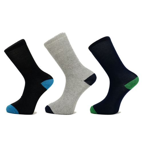 Men's 3 Pairs U-Wear Cotton Dress Socks- Set 4