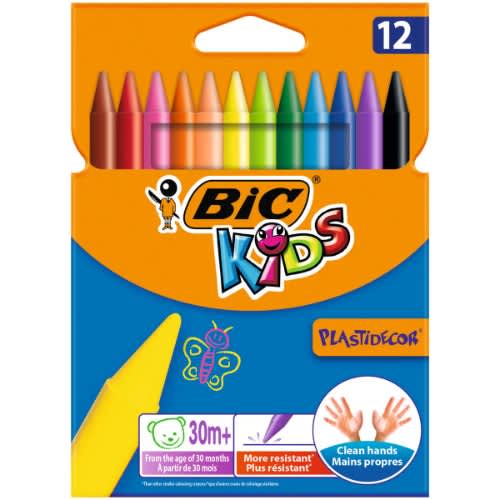 Plastidecor Crayons Assorted - 12-pack