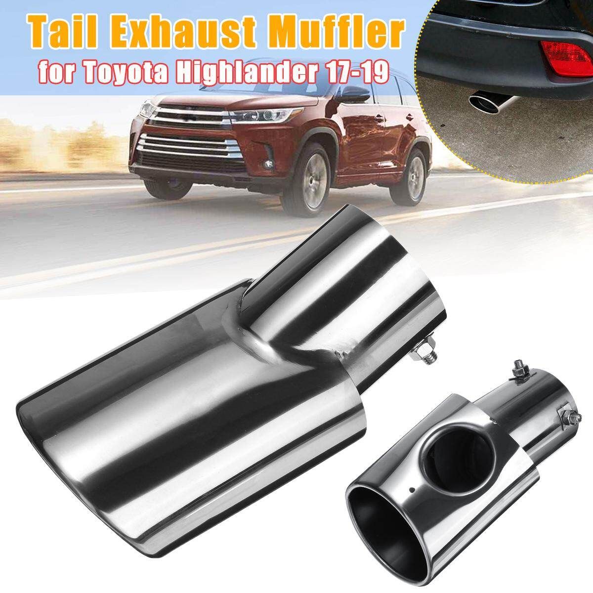 Car Stailess Steel Tail Exhaust Muffler Pipe Tip For Toyota Highlander 2017-2019