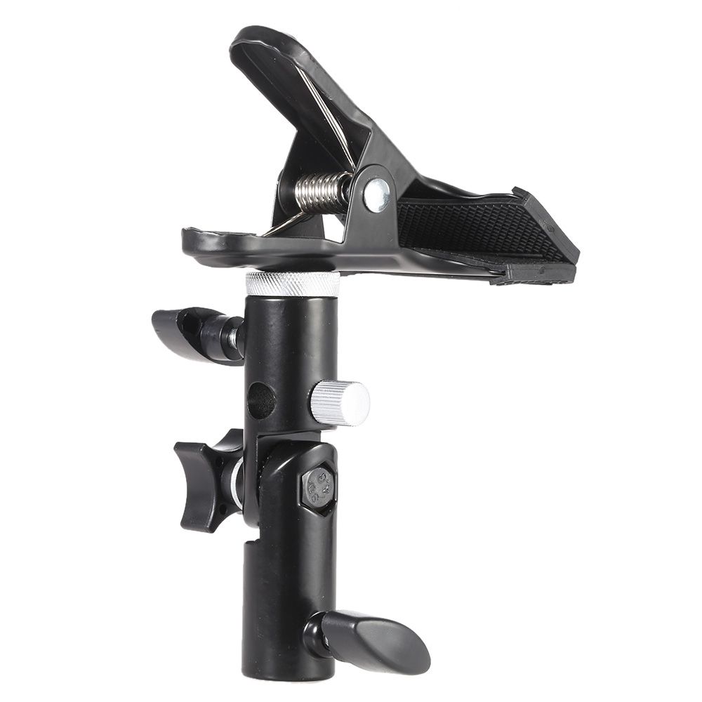 Metal Clamp Clip Holder With 5/8" Light Stand Attachment