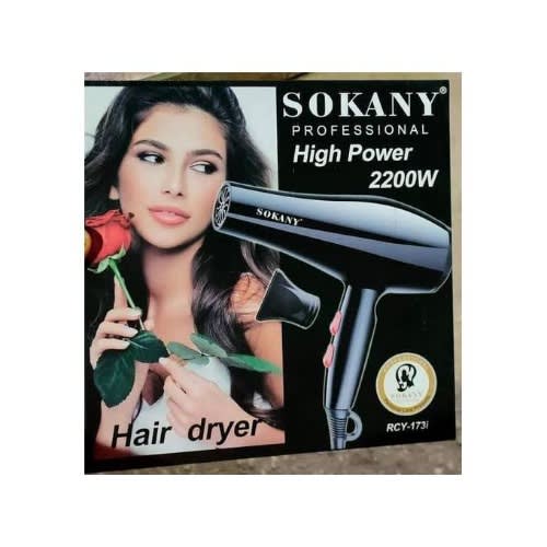 Sokany Professional High Power 2200w Hair Dryer - 2 Speeds - 2 Heating With Concentrator