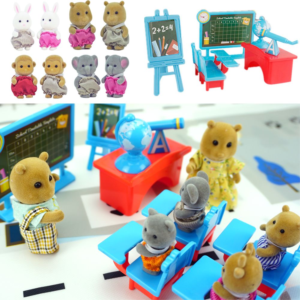 1:12 Dollhouse Furniture For Dolls Hospital Classroom & BBQ