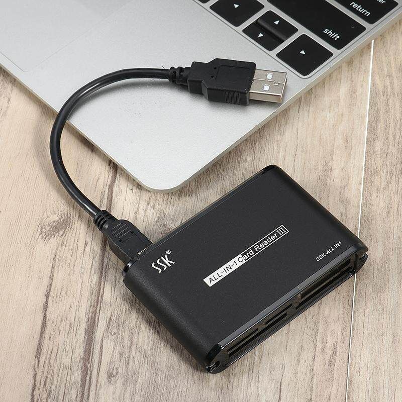SSK SCRM025 480Mbps All In 1 USB2.0 Card Reade Super Speed CF/XD/SD/MS/MIC SD/M2 Multi Smart Memory For Loptop USB Card Reader