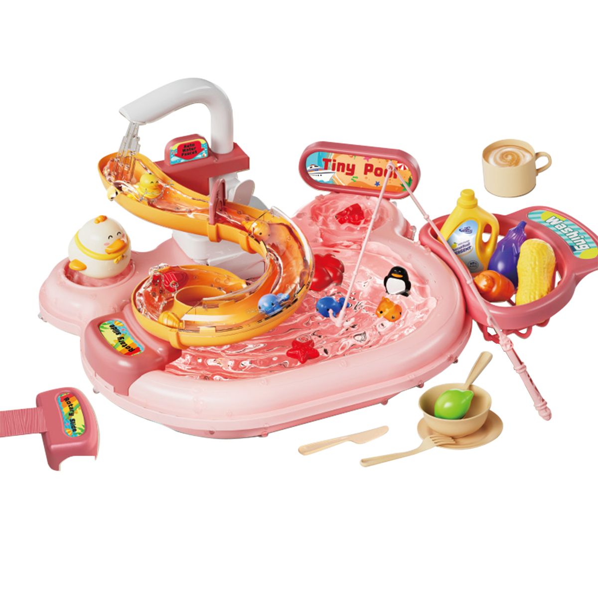 Multi-function Toddler Toy Sink 2-in-1 Kitchen Toys