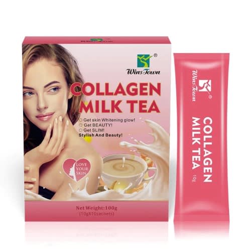Collagen Milk Tea - Herbal Tea For Skin Whitening - Anti-aging - And Beauty