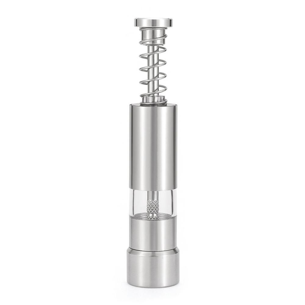 Outdoor Stainless Steel Pepper Mill Manual Black Pepper Grinder Home Kitchen Tools Camping Picnic Press Type Pepper Mills