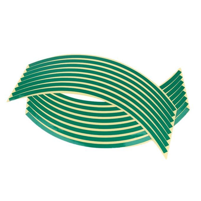 Fluores Ent Rim Tape Sti Kers Wheel Stripes De Als For Motor Y Le Wheels-Green-12