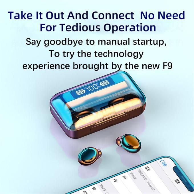 Wireless Fingerprint Touch Hifi Noise Canceling Headphones F9