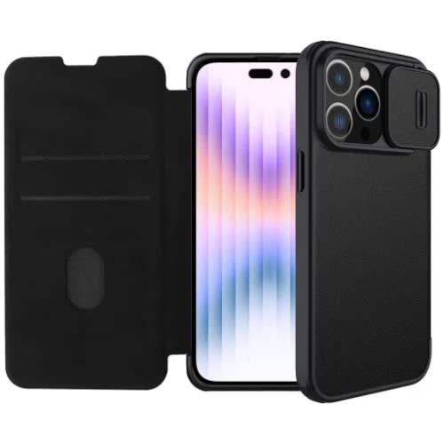 Qin Pro Vegan Leather Lens Protector Case For Iphone 14 Pro Max