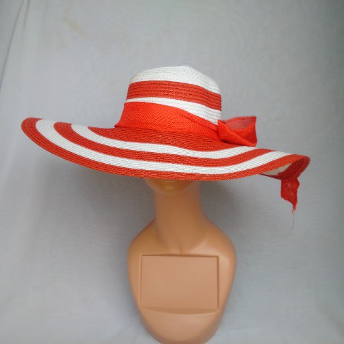 Rainbow Beach Hat For Women - White And Red