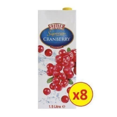 Stute Cranberry Juice Drink - Pack Of 8 X 1.5l