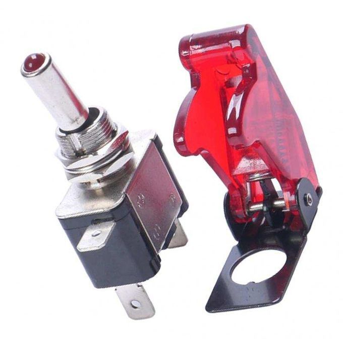 Heavy Duty Rocker Toggle Switch 12V 20A SPST ON/Off LED Red