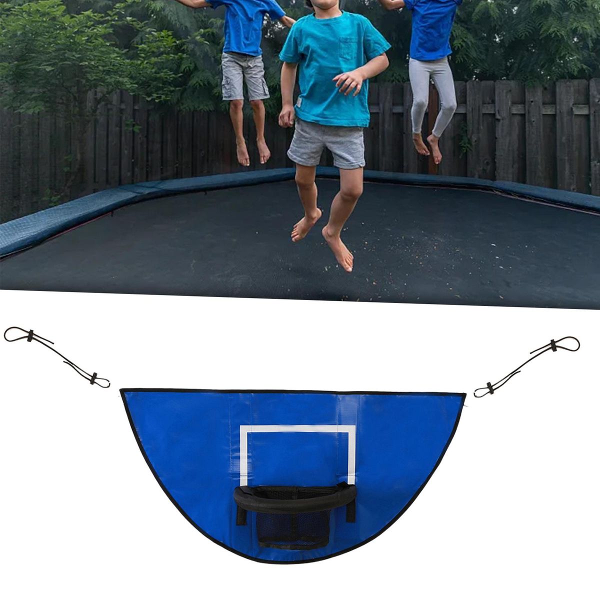 Trampoline Basketball Hoop Attachment For Dunking Children