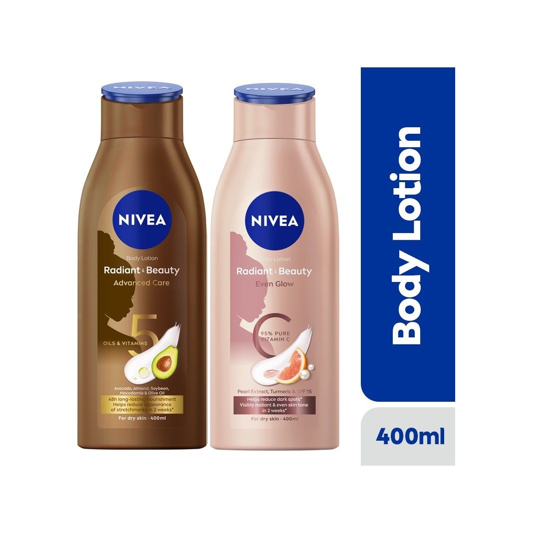 Radiant & Beauty Body Lotion bundle: Advanced Care and Even Glow - 400ml