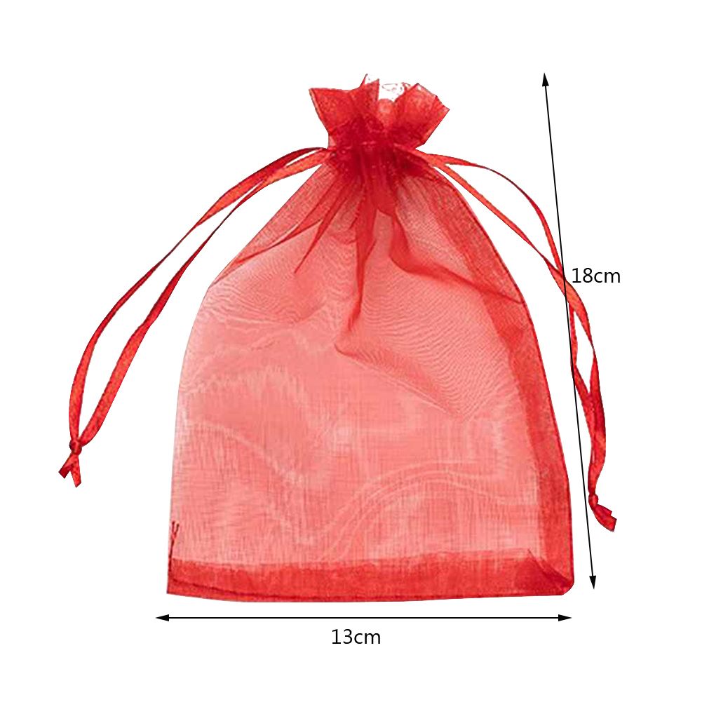 50/100pcs Garden Drawstring Netting Bags Fruit Vegetable Grapes Mesh Bag Against Insect-Wine Red 18x13cm