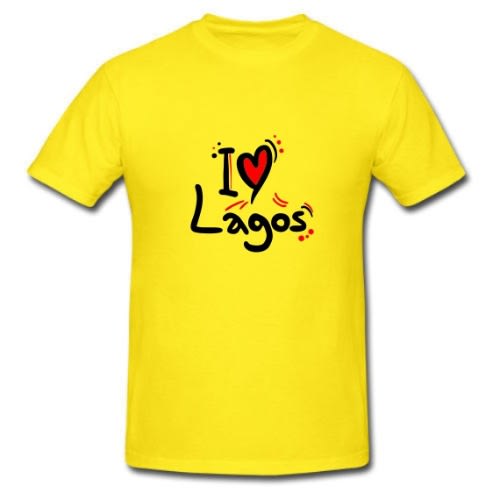 I Love Lagos Custom Branded T-shirt - Yellow