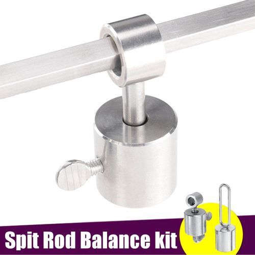 Chrome/Stainless Steel Rotisserie Grill T Rod Balan White