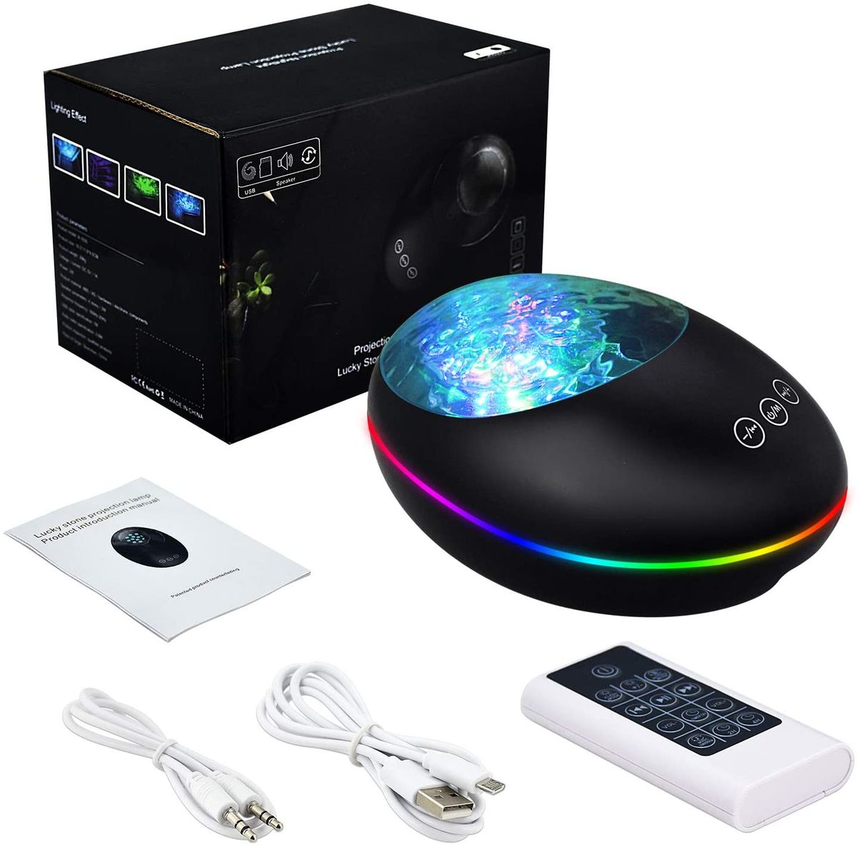 Star  Night Light Ocean Wave Starry  Light With Bluetooth Music Speaker & E For Kids Bedroom Home Theatre