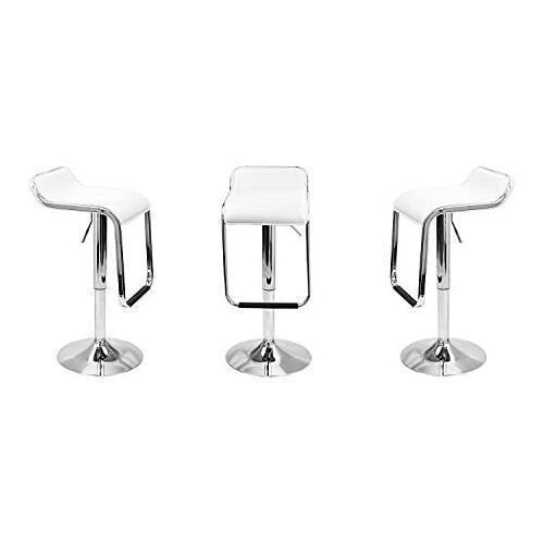 Trendy Swivel 360&deg;Chrome Leg Bar Stool (Set Of 3)