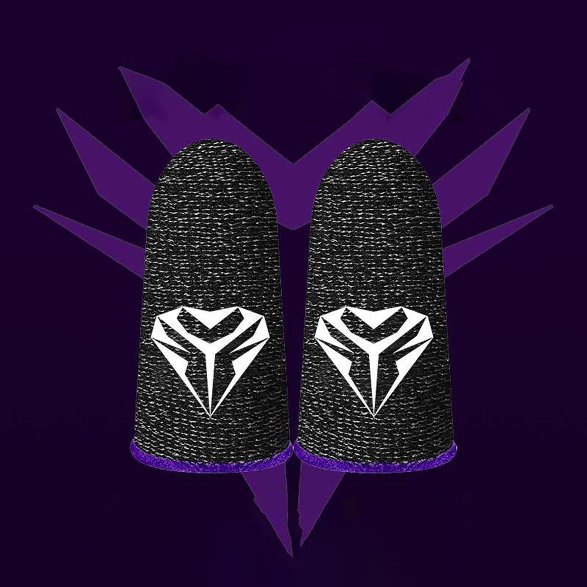 1 Pair Gaming Finger Sleeve Thumb Sleeve Sweatproof For Mobile Purple