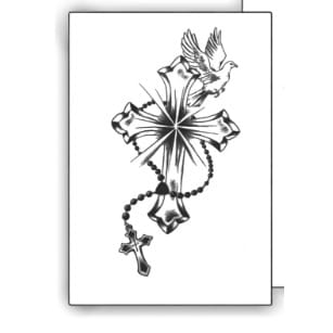 Pigeon Cross Temporary Waterproof Tattoo Sticker