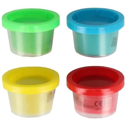 Modelling Dough Mini Pots - Mixed Colors - 4pack