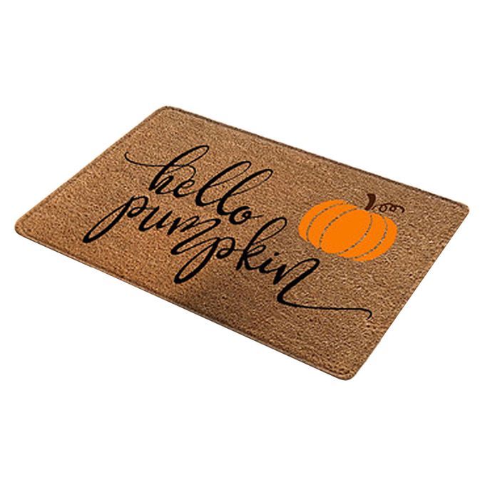 Funny Halloween Door Mat Welcome Home Entry Rubber Hello Pumpkin 1