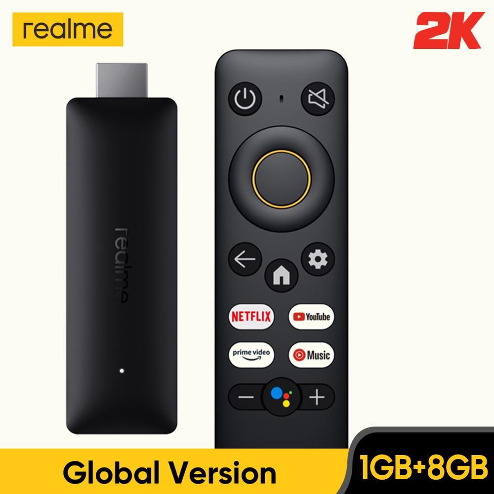 Realme 1080P Smart TV Stick Google Global Version (1GB 8GB) FHD Android TV 11 WIFI 2.4GHz/5GHz BT 5.0 Black